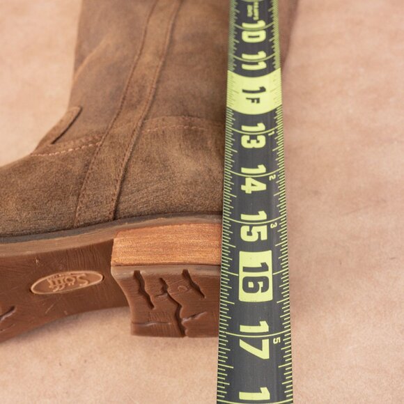Sofft Woman Blum Brown Suede Comfortable Western Riding Zip Knee Boots 6 - Picture 8 of 10